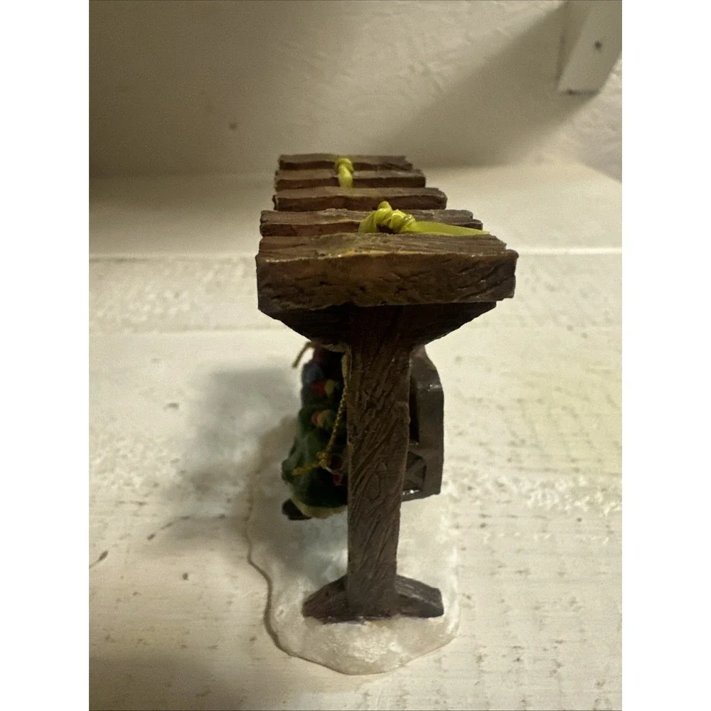 VTG SANTA'S WORKBENCH VICTORIAN CHRISTMAS~COUPLE ON A SWING~